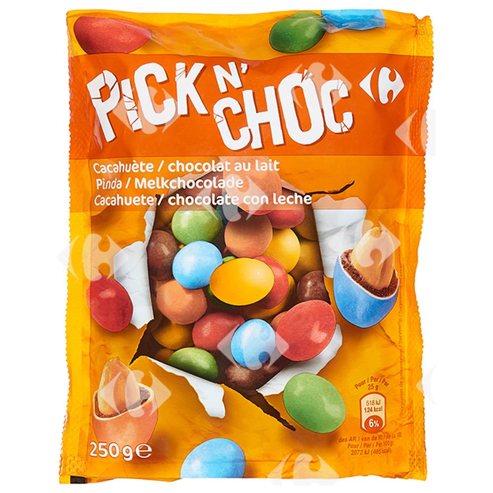 Billes Chocolat au Lait et Cacahuètes Pick N'Choc Carrefour 250g