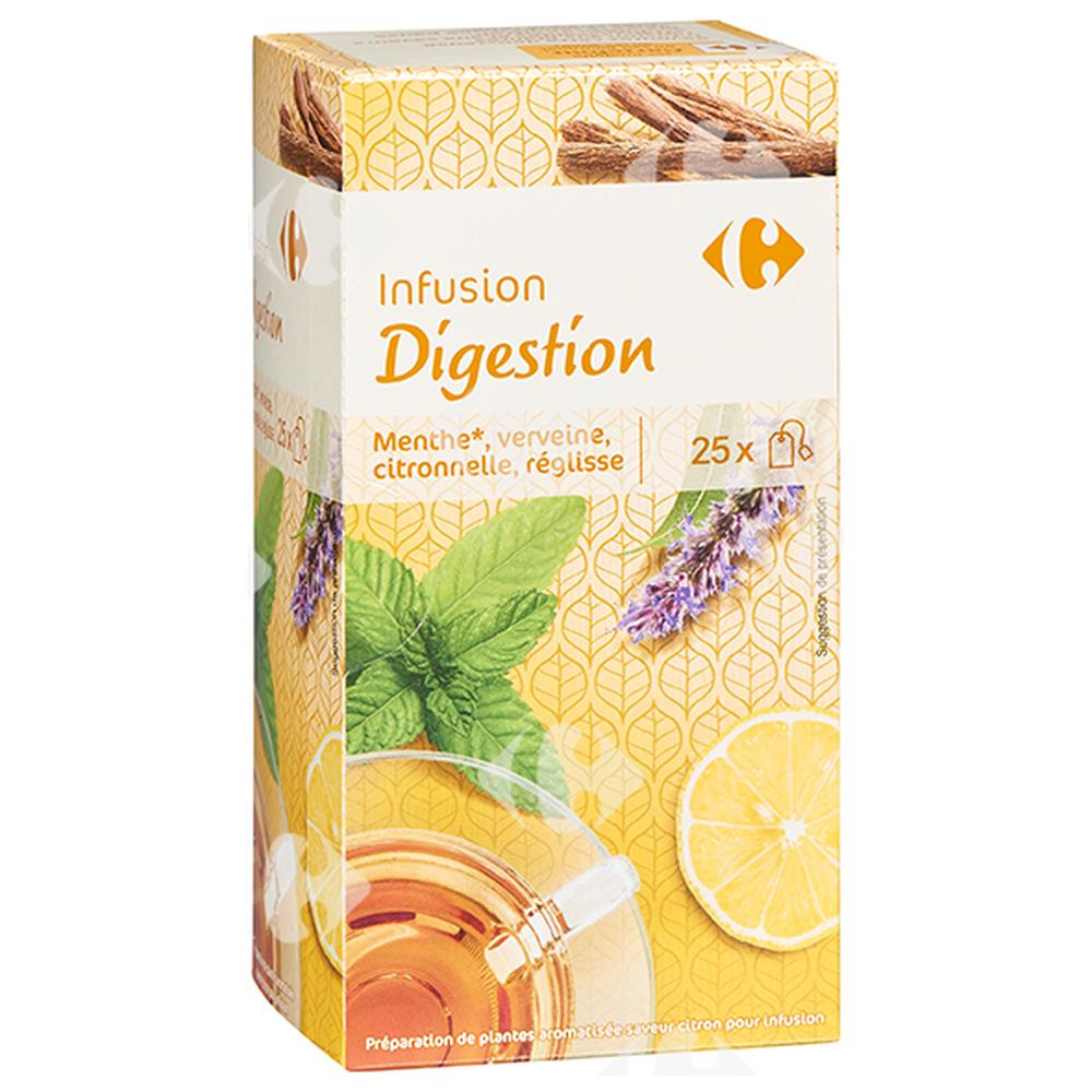 Infusions Après-Repas Citron Carrefour 25 sachets