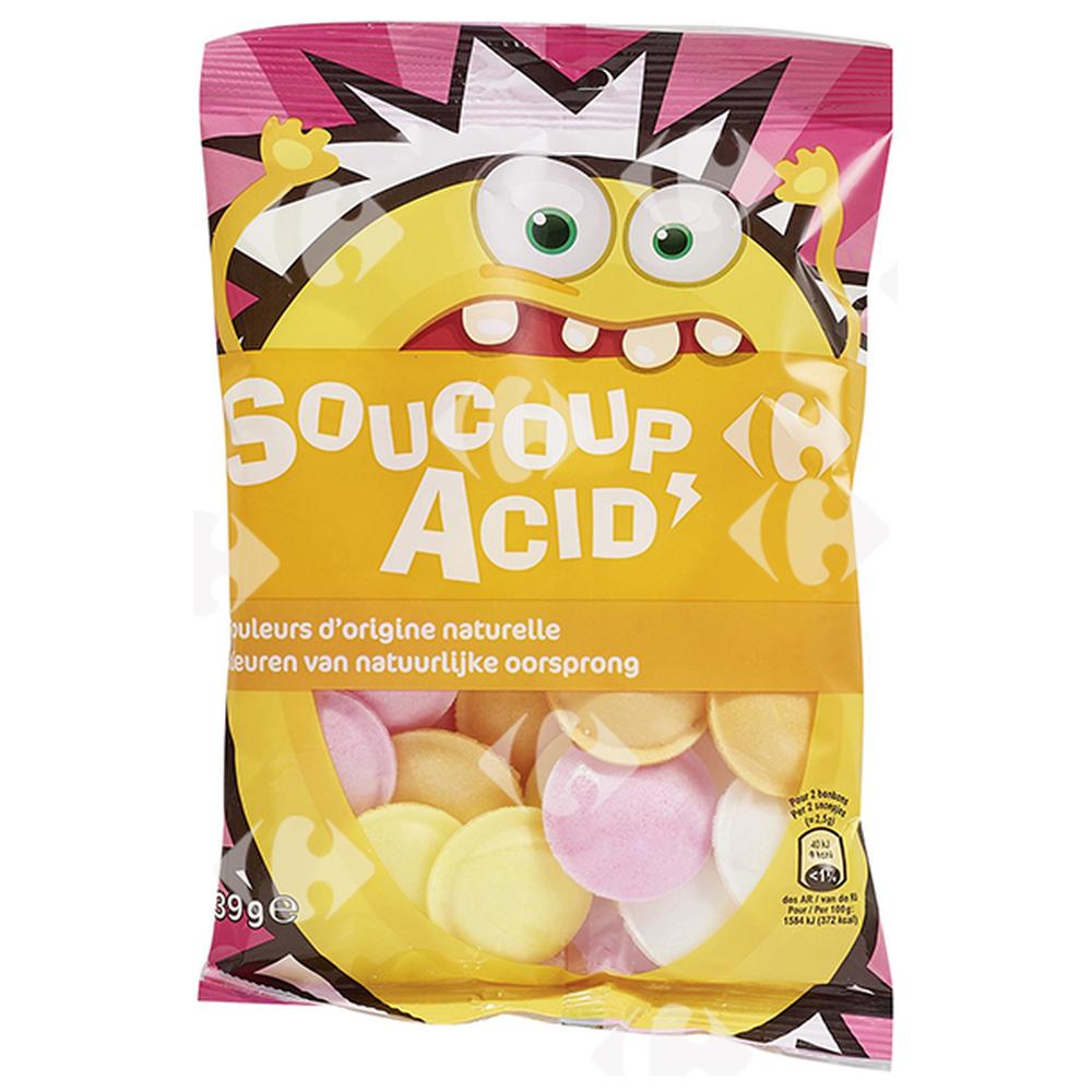 Bonbons Soucoupe Acid' Carrefour 39g