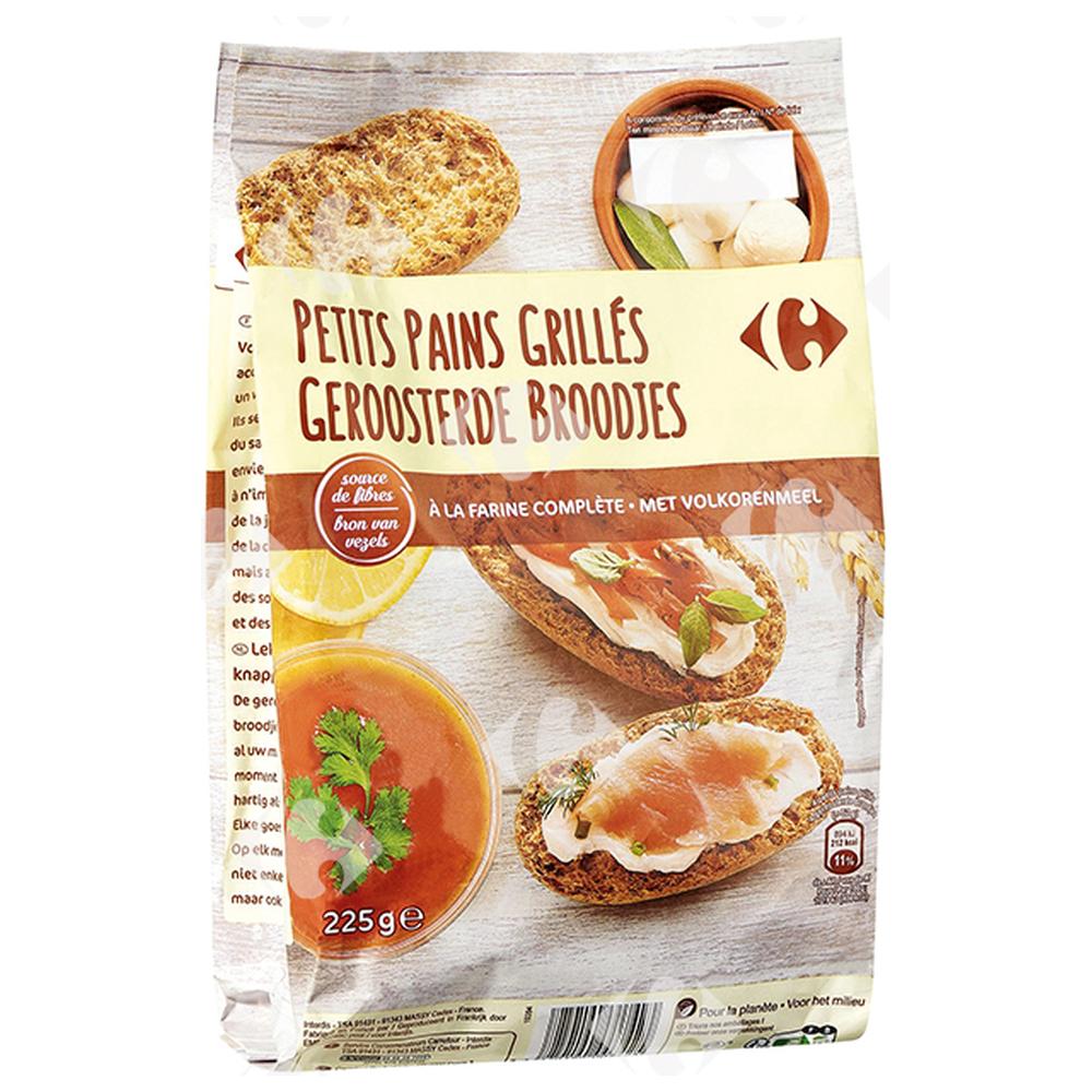 Petits Pains Grillés à la Farine Compléte Carrefour 225g