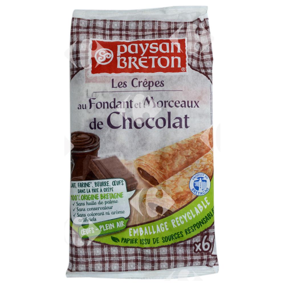 [574460] Crêpes au Fondant et Morceaux de Chocolat Paysan Breton 8 pièces 180g