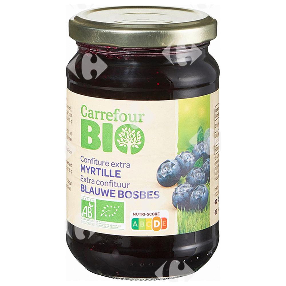 Confiture de Myrtille au Sucre de Canne Carrefour Bio 360g