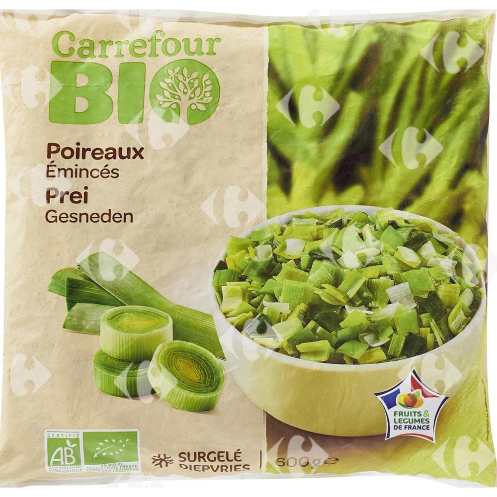 [657653] Poireaux Bio Émincés Carrefour Bio 600g