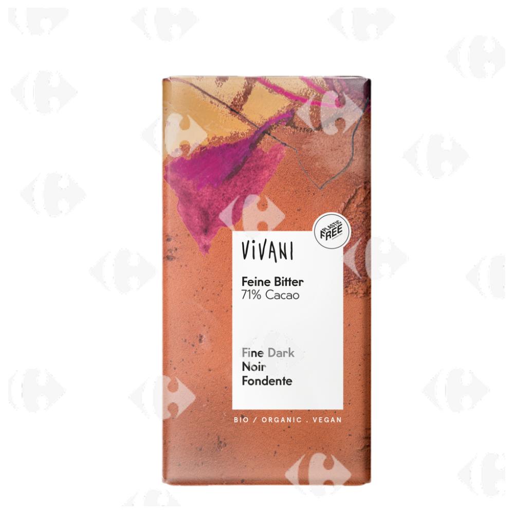 Tablette de Chocolat Noir 71% Bio Vivani 100g
