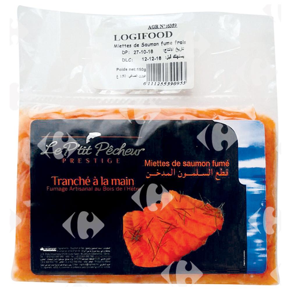 [514390] Miettes de Saumon Fumé Le P'tit Pêcheur 150g