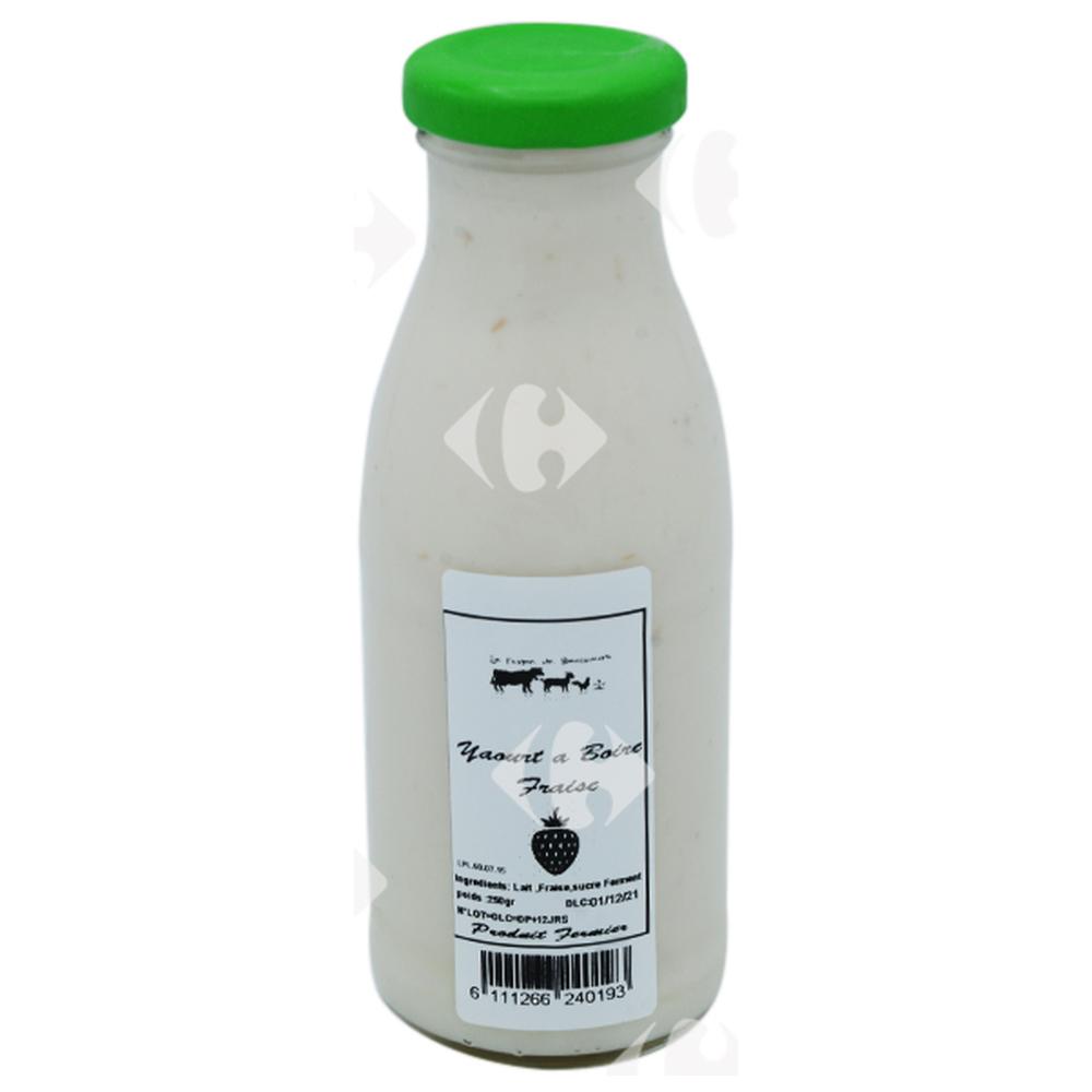 Yaourt à Boire Fraise La Ferme de Bouskou 250g