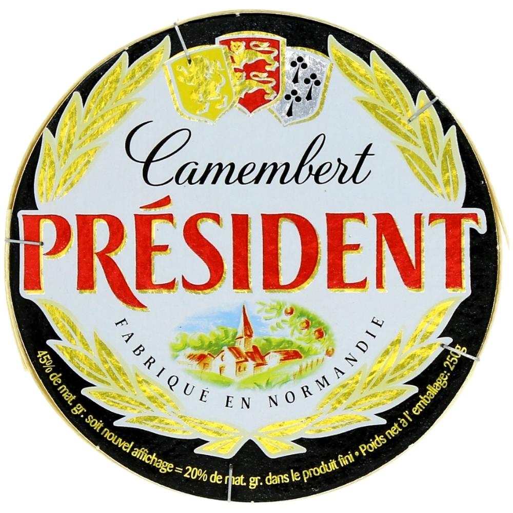Fromage Camembert 50% MG Président 250g