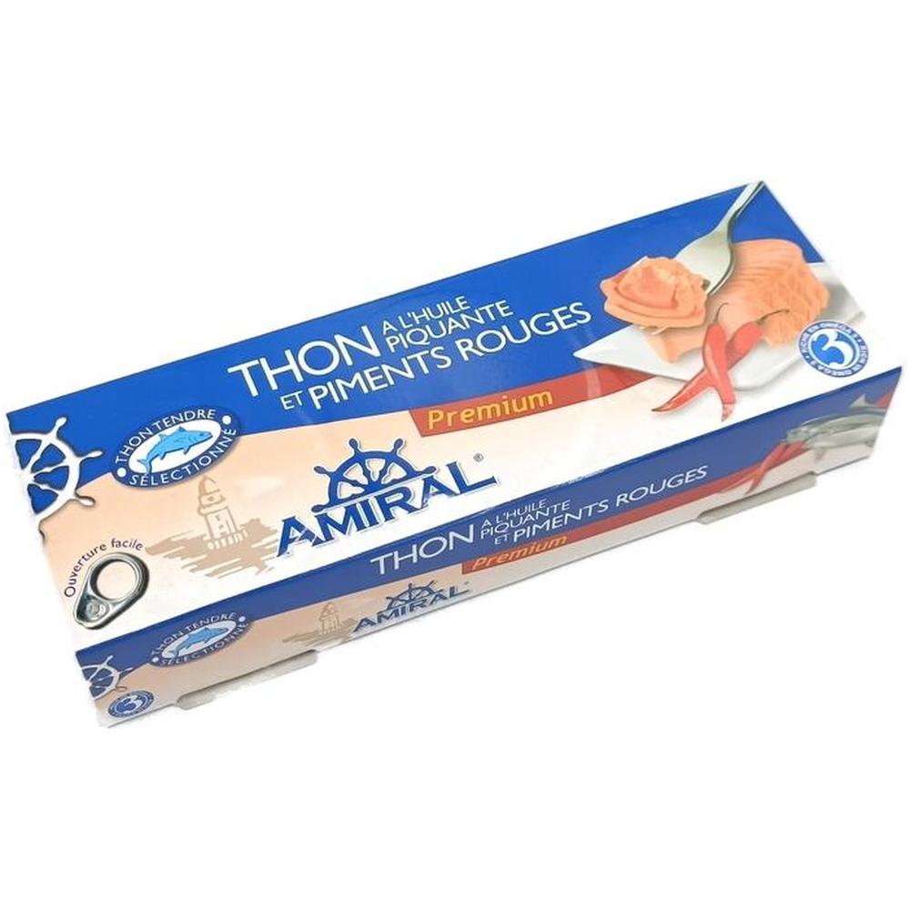 [520903] Thon Entier au Piment Rouge Amiral 3x85g.