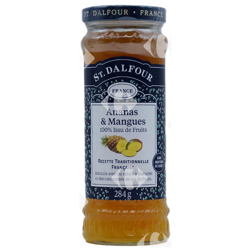 Confiture d'Ananas et Mangue Sans Sucre Saint Dalfour 284g