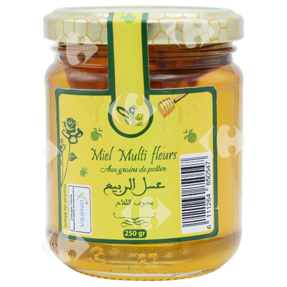 [662941] Miel Multifleurs Grains De Pollen Aslal Souss 250g