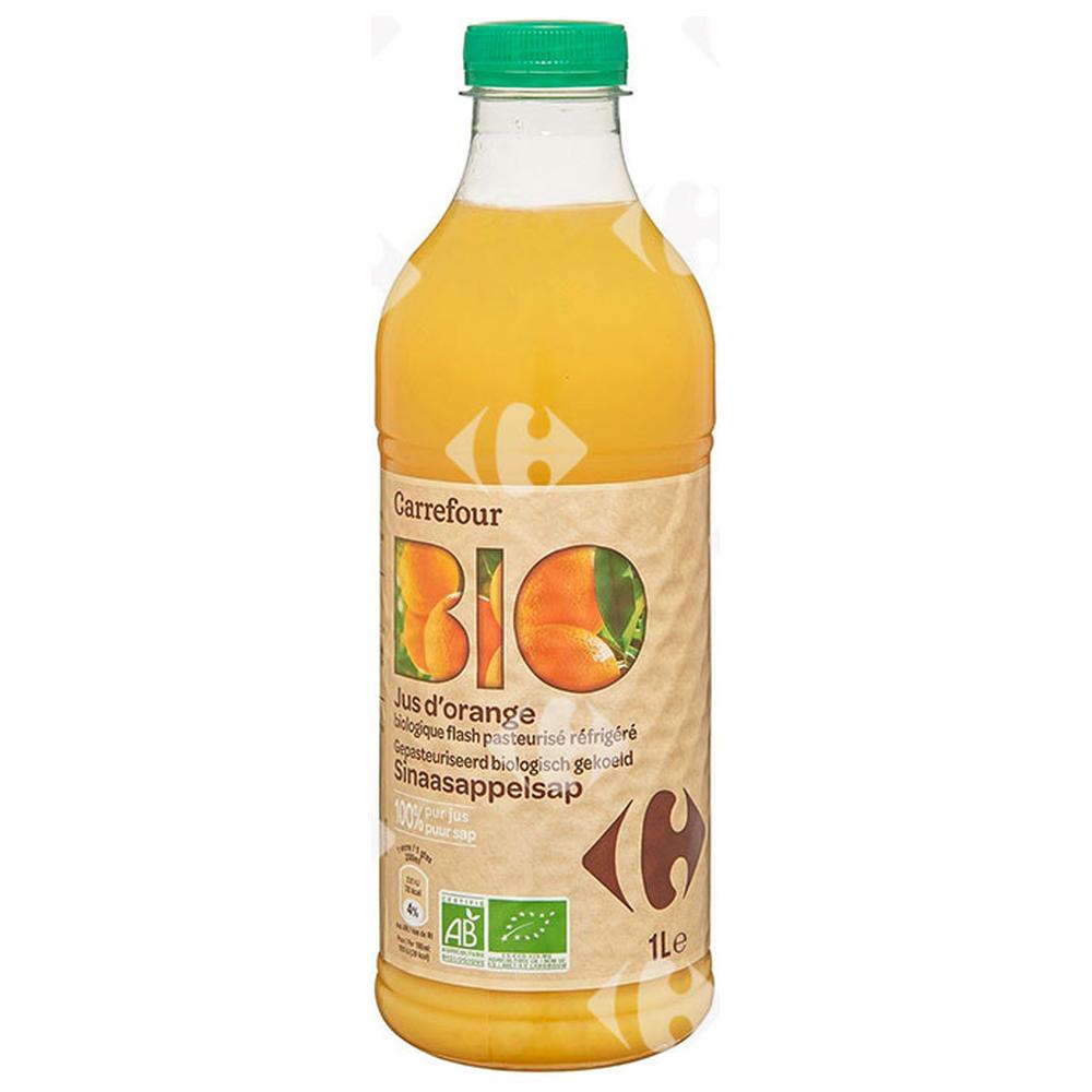 [571838] Pur Jus d'Orange Frais Bouteille Carrefour Bio 1L