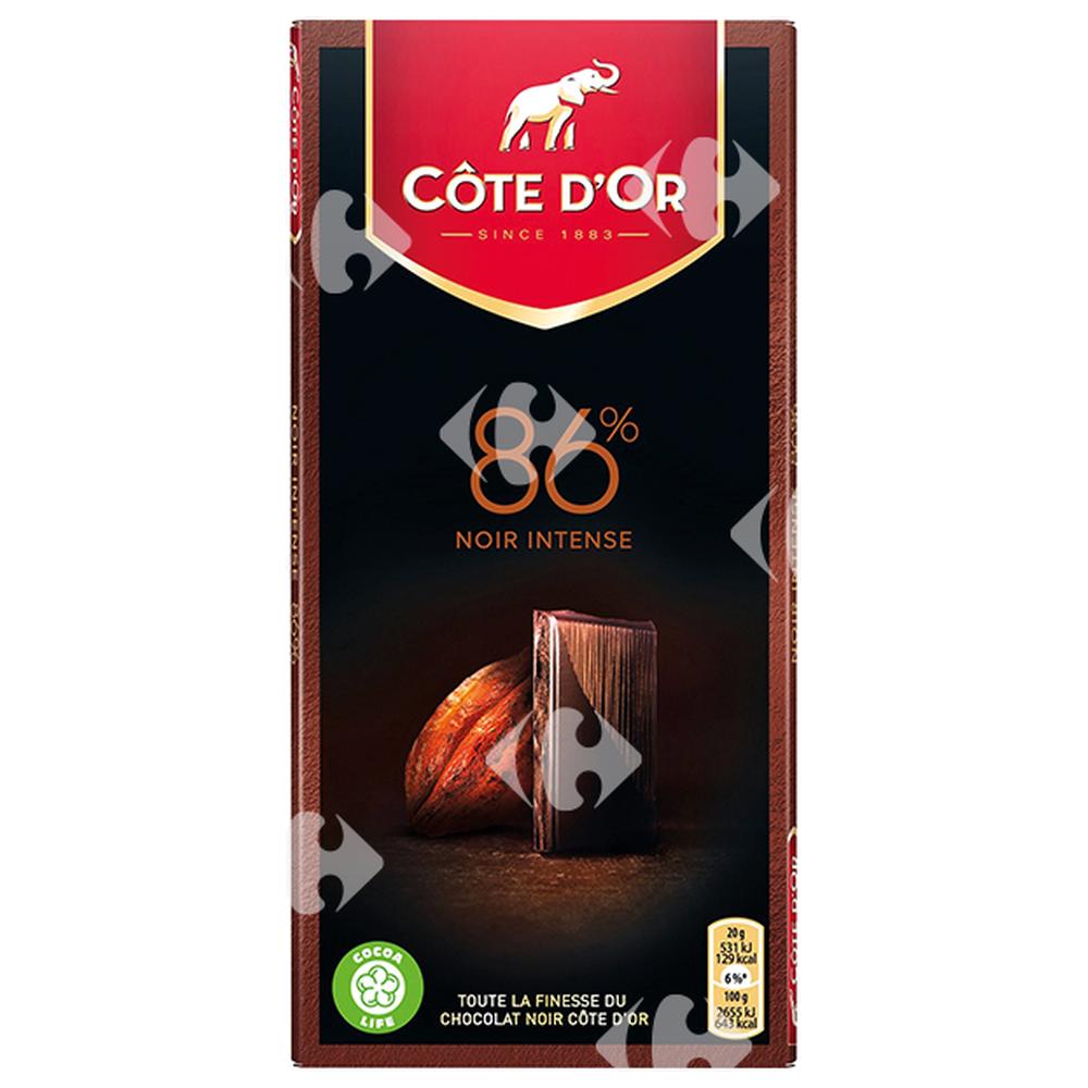 [626375] Tablette de Chocolat Noir Extra Fine 86% Côte d'Or 100g