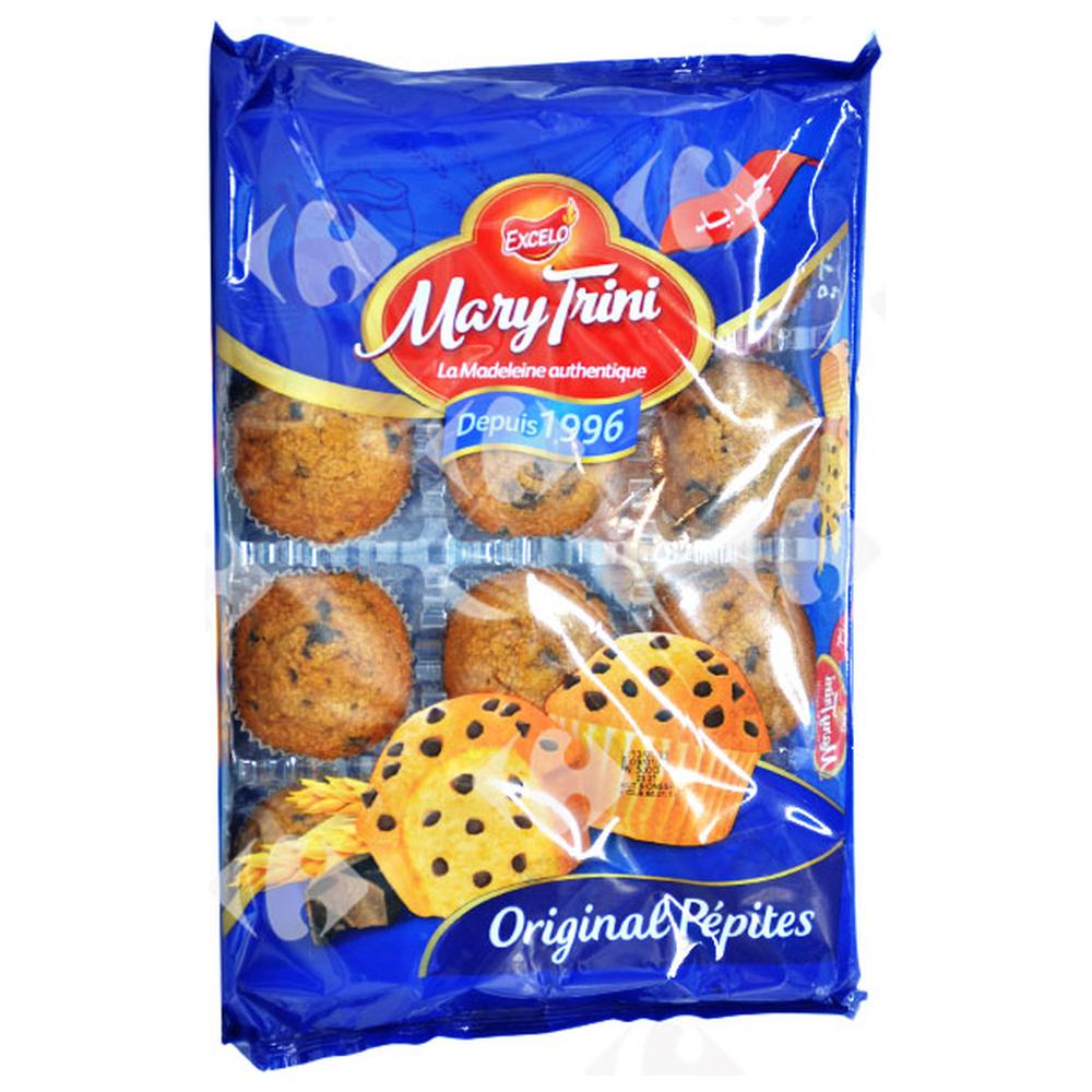 [545982] Madeleines Nature aux Pépites de Chocolat Mary Trini 300g