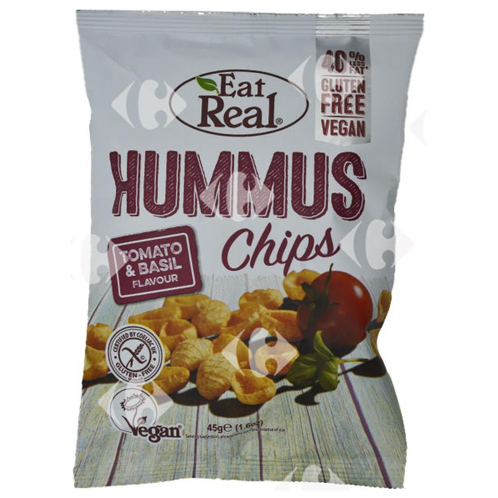 Chips Saveur Hummus Tomate & Basilic Sans Gluten Eat Real 45g