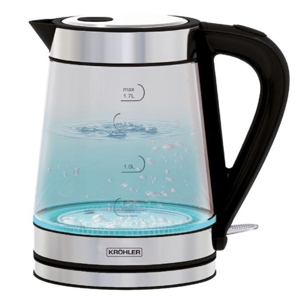 [709236] Bouilloire Électrique en Verre Kröhler 1,7L.