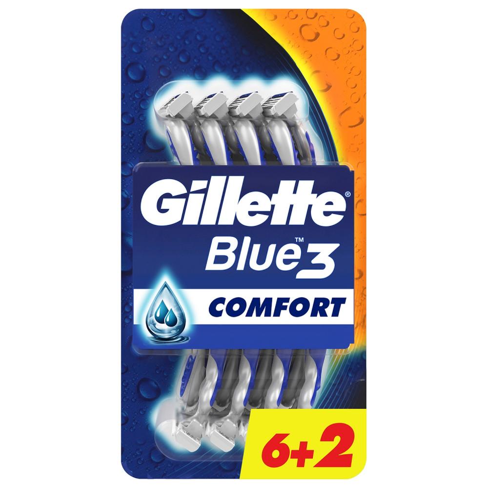 Rasoirs Jetables Blue 3 Comfort Gillette 6 unités +2 Gratuits