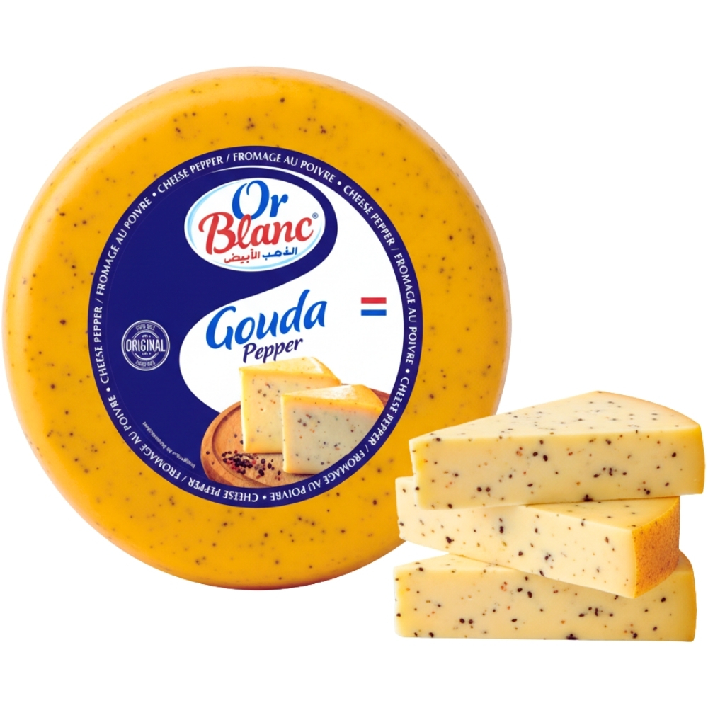 [622058] Fromage Gouda Poivre Or Blanc 100g