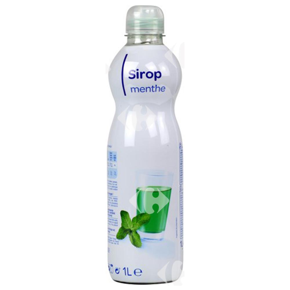 [627081] Sirop de Citron à la Menthe Carrefour Blanc 1L