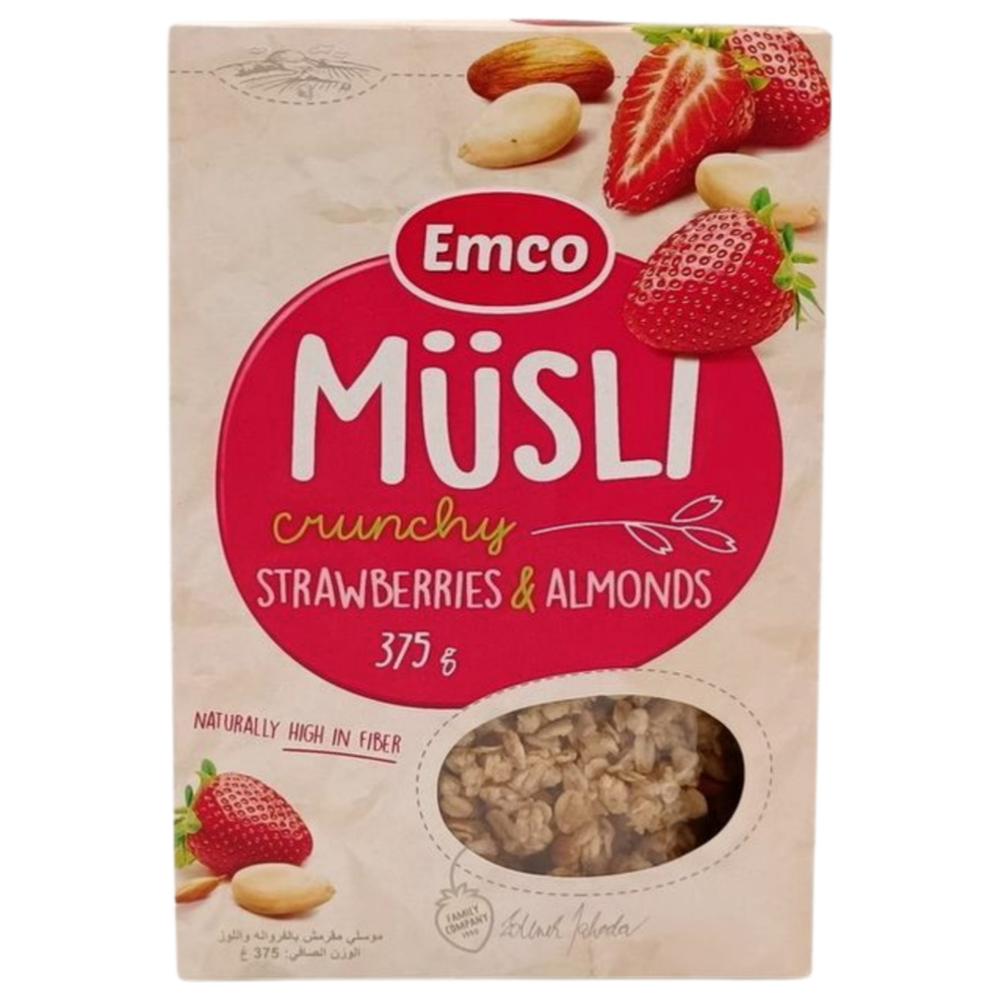 Muesli Crunchy Fraise et Amande Emco 375g