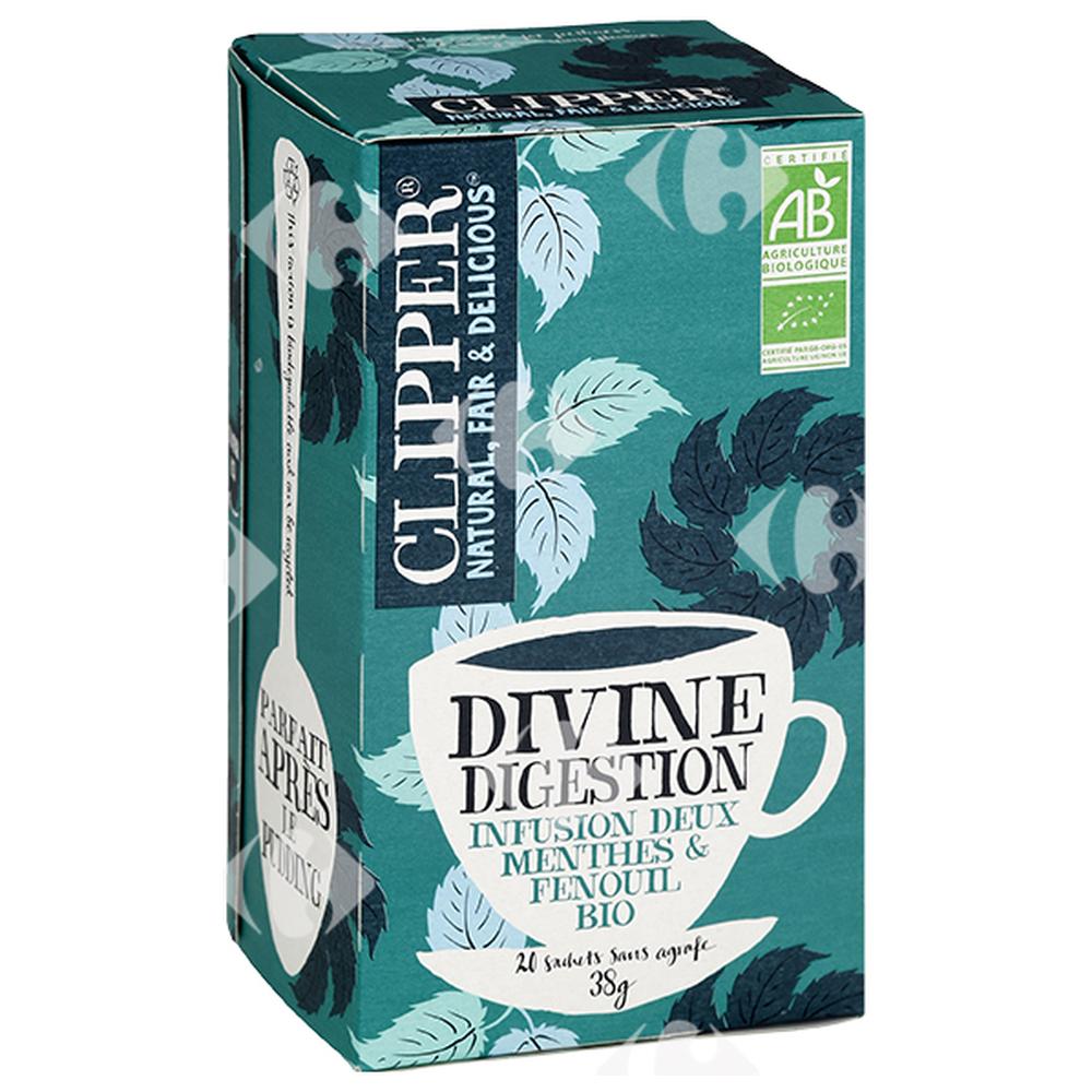 [611790] Infusions en Sachets Digestion Menthé Fenouil Bio Clipper 20 sachets