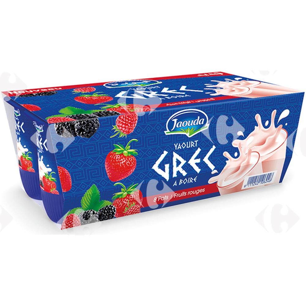 [640328] Pack Yaourt à Boire Fruits Rouges Grec Jaouda 8x165g