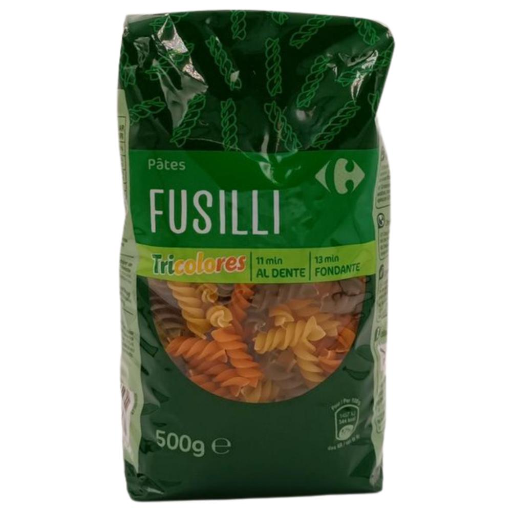 Pâtes Fusilli Tricolores Carrefour 500g