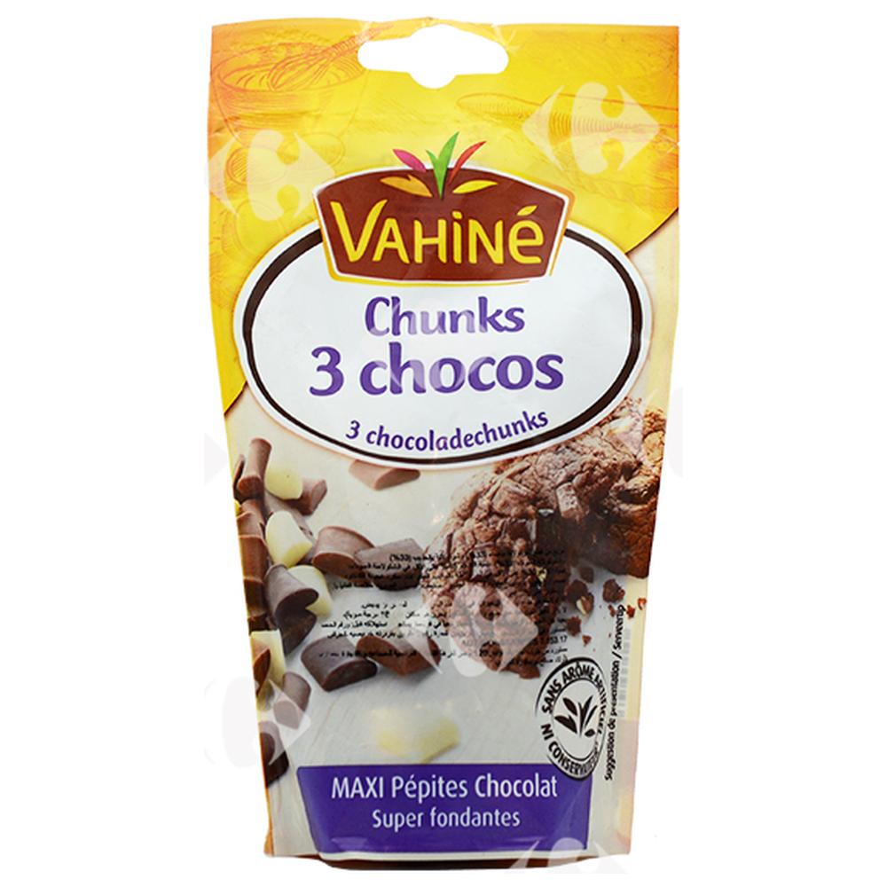 [625237] Pépites Chunks 3 Chocolats Vahine 100g