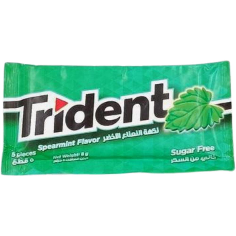 [5184] Chewing-Gum Spearmint sans Sucres Trident 5 unités