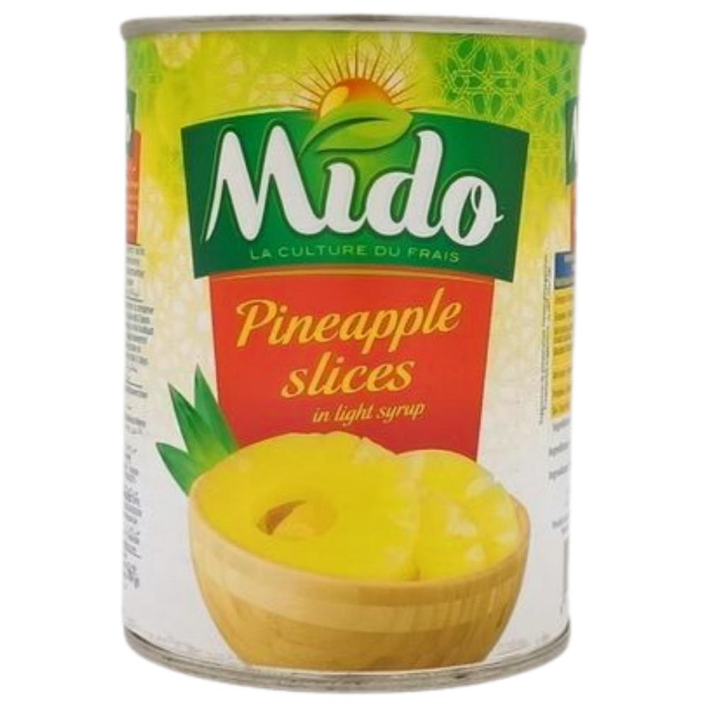 [51723] Conserve d'Ananas en Tranches au Sirop Mido 565g