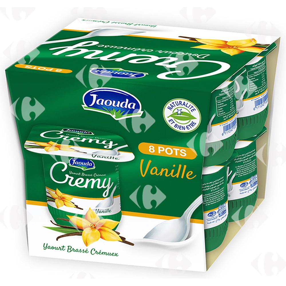 Pack Yaourt Brassé Vanille Cremy Jaouda 8x110g