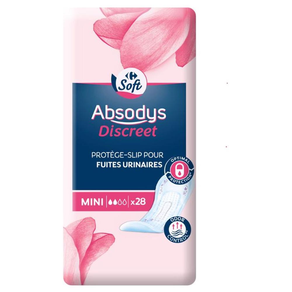 [638043] Protège-slip Mini Carrefour Soft 28 unités