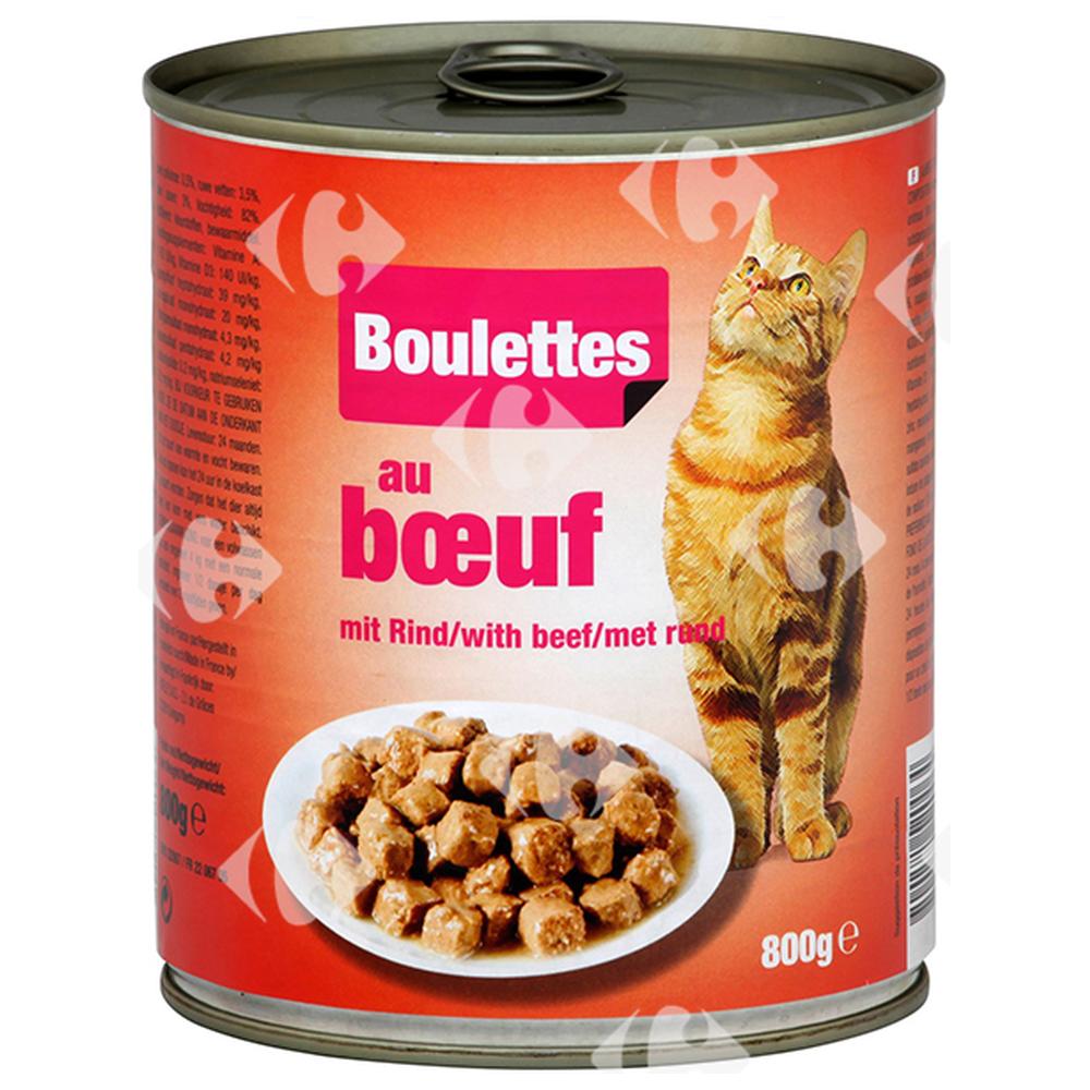 Bouchées Sauce pour Chat Bœuf Carrefour Blanc 800g