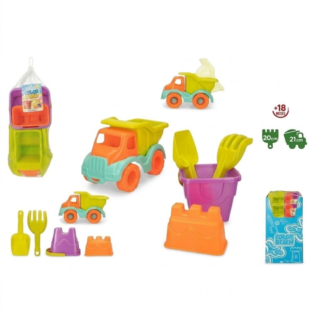 [715688] Set Camion de Plage 21cm 5 pièces