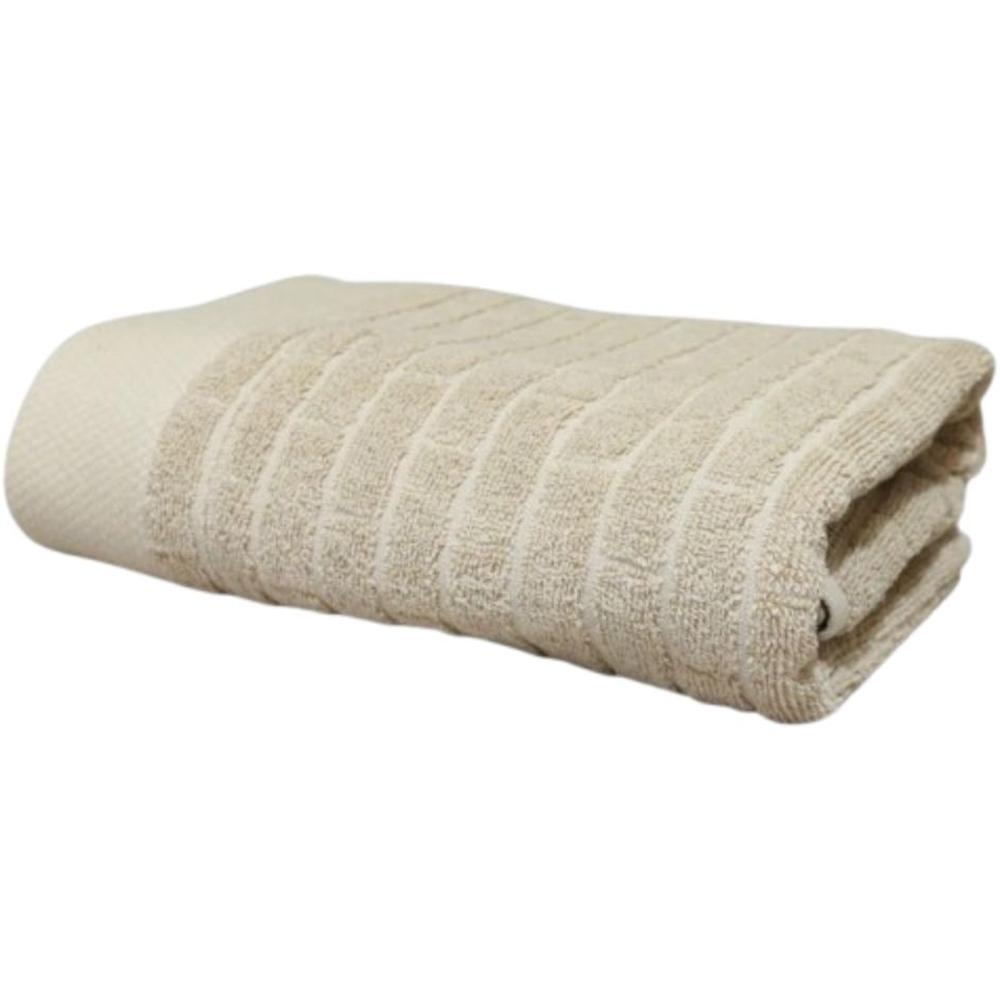 [726028] Serviette de Toilette Corail Clair Uni Coton Tex Home 50x90cm