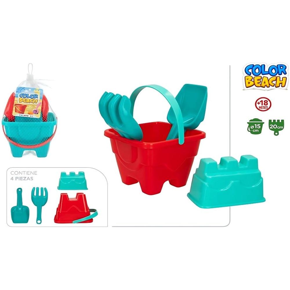 Set Seau Chateau 15x15x12cmm avec Accessoires 4 pièces