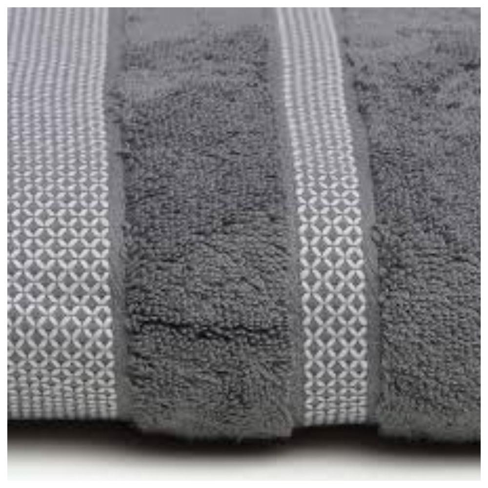 [726030] Serviette de Toilette Gris Fonce Uni Coton Tex Home 50x90cm