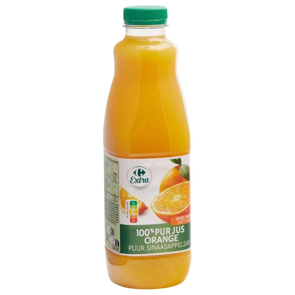 [707057] Pur Jus Orange avec Pulpe Carrefour Extra 900ml.