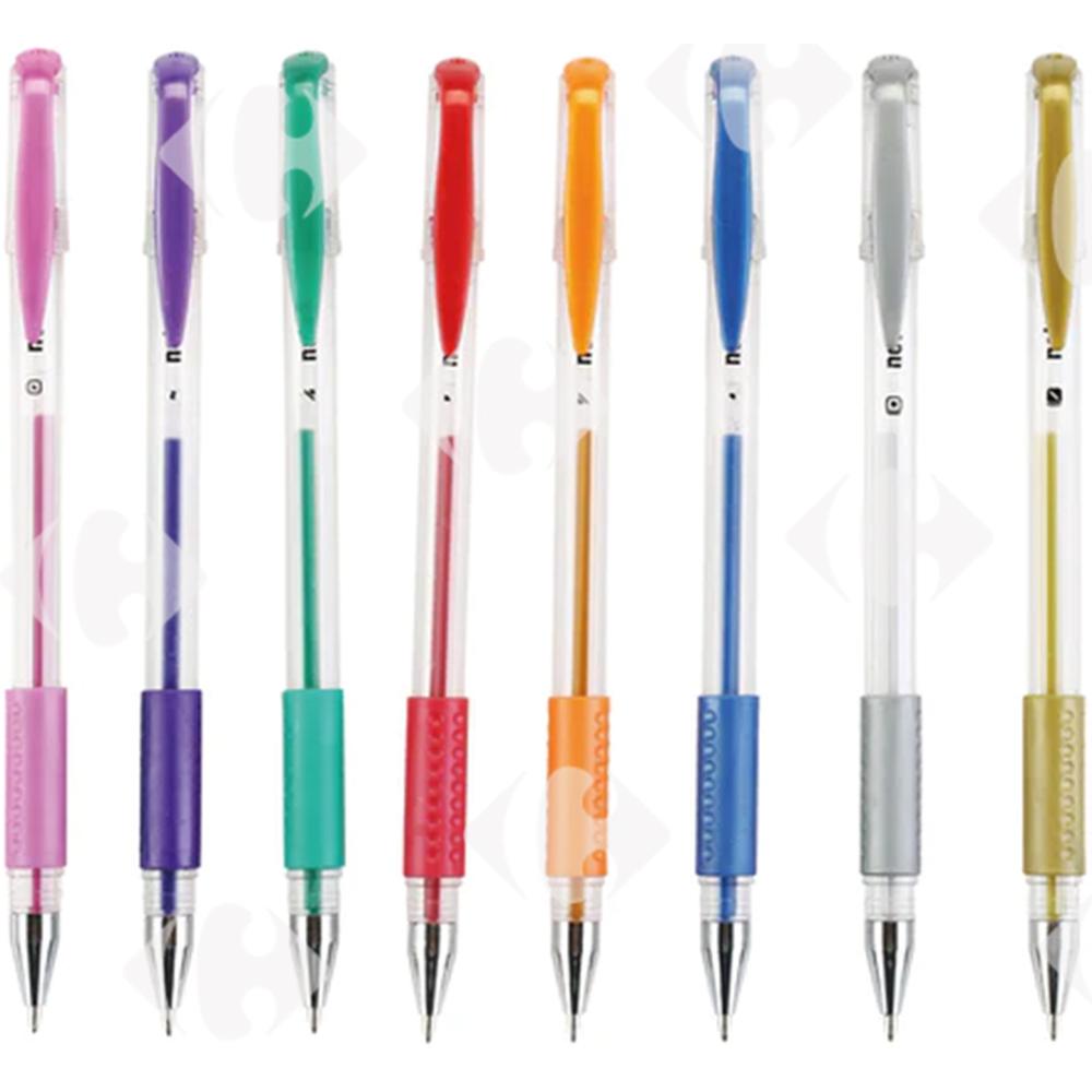 [700133] Stylo Roller Gel Metalics Note 0,8mm 8 unités