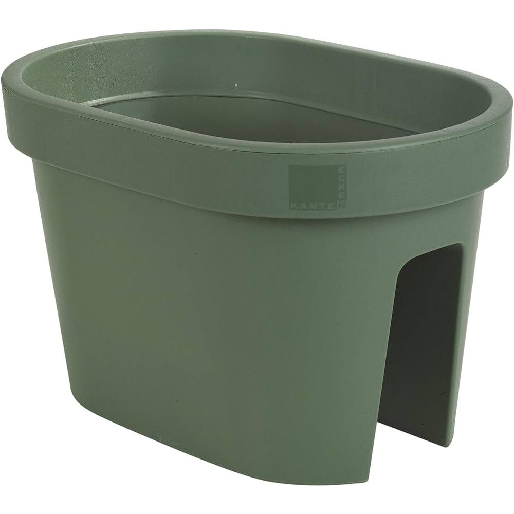 [690343] Pot Oval de Balcon Vert 27x40x25cm.