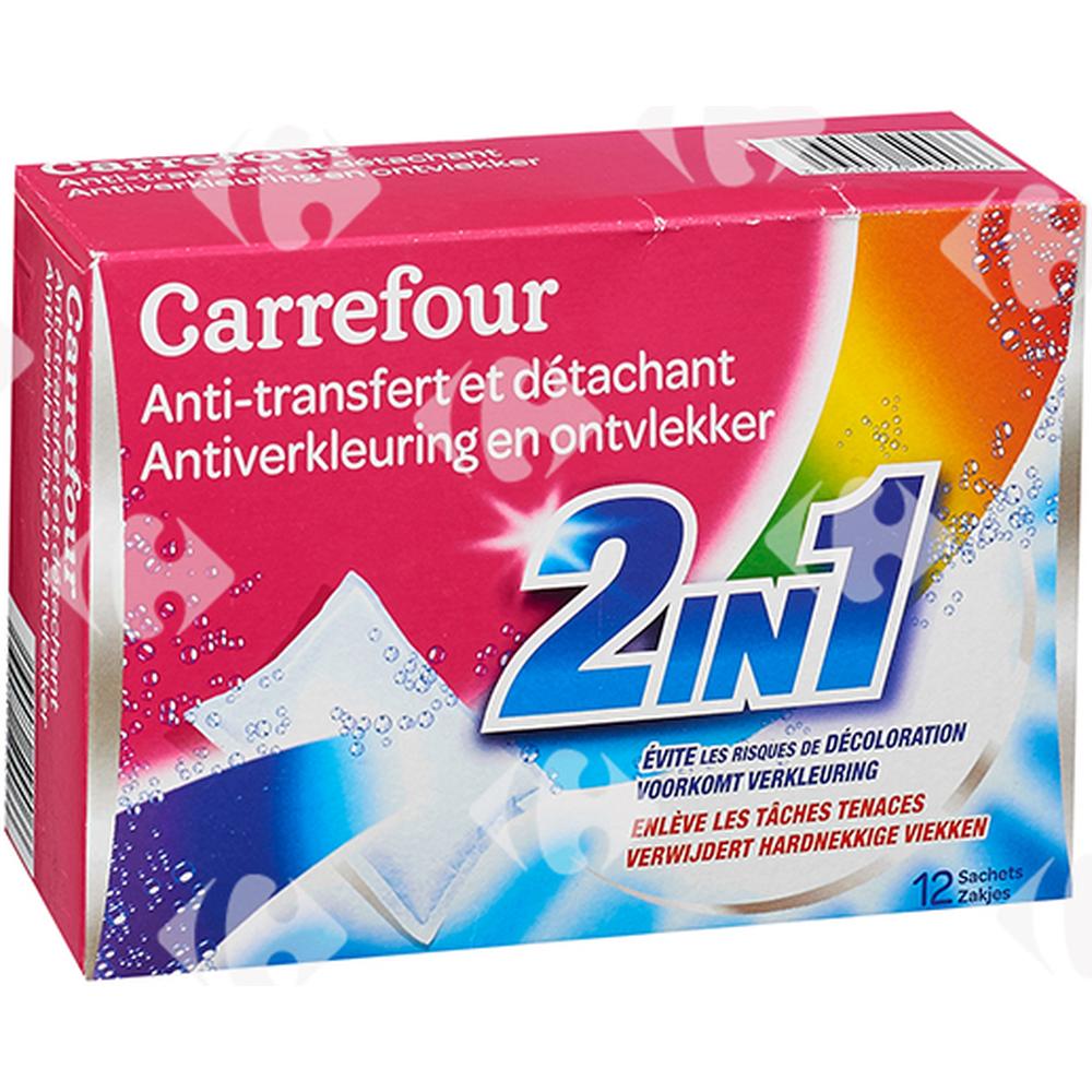 [530804] Lingettes Anti-Décoloration et Détachant Carrefour 12 feuilles