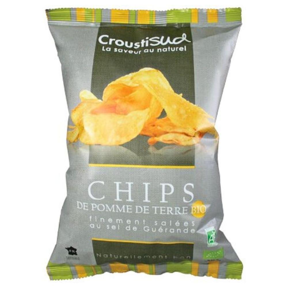 [713673] Chips Pomme de Terre Ondulées Bio Croustisud 100g.