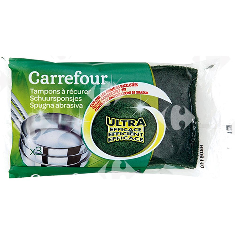 [397086] Tampons à Récurer Vert Carrefour 3 unités