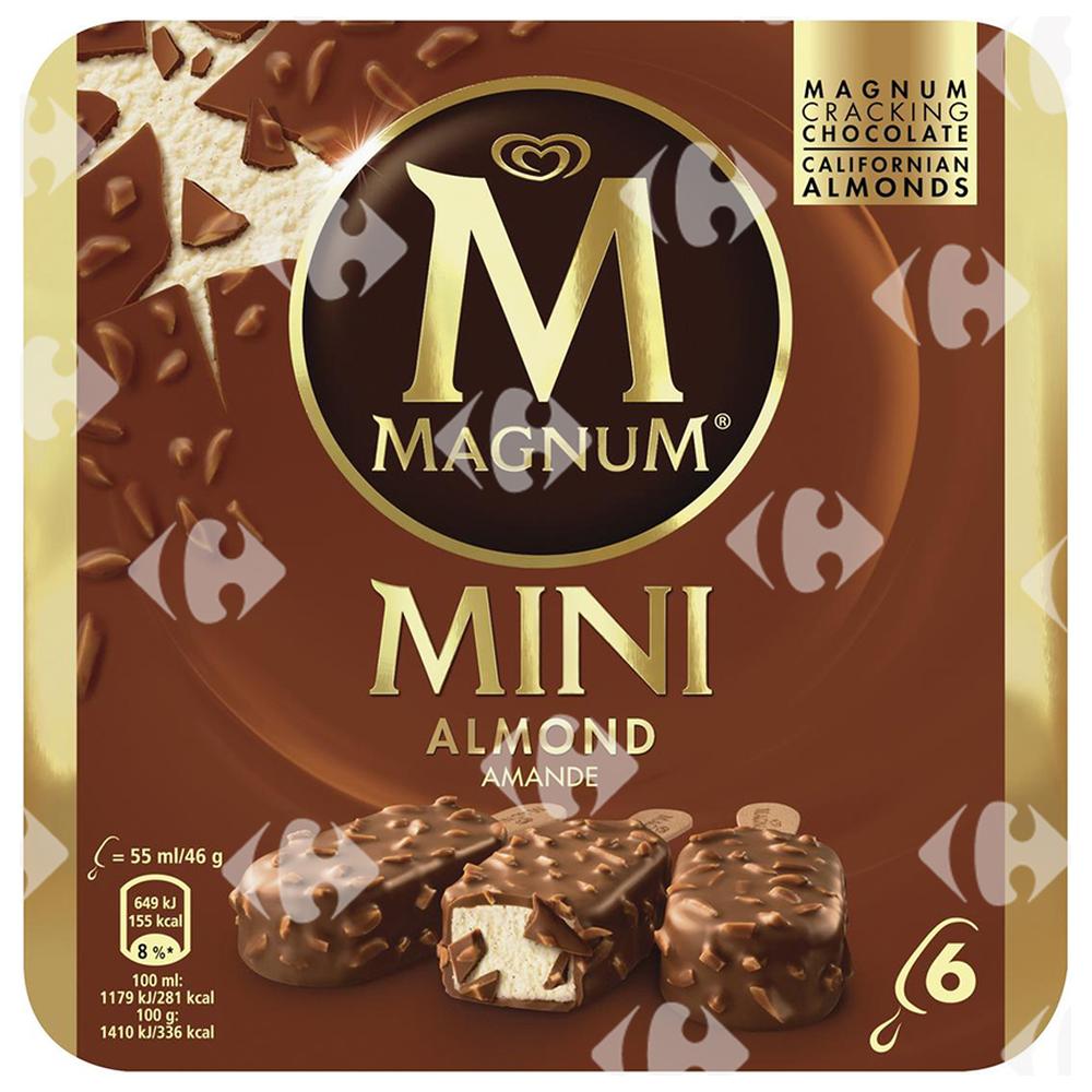 Pack Mini Bâtonnets Magnum Amandes 6x57 ml.