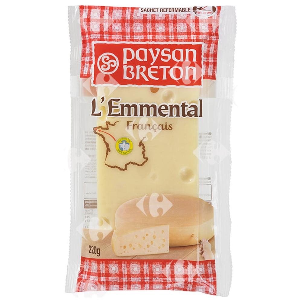 Fromage Emmental Plaquette Paysan Breton 200g.