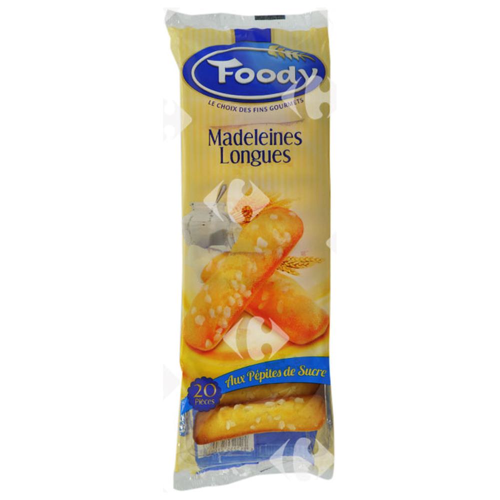 Madeleines Longues aux Pépites de sucre Foody 250g.