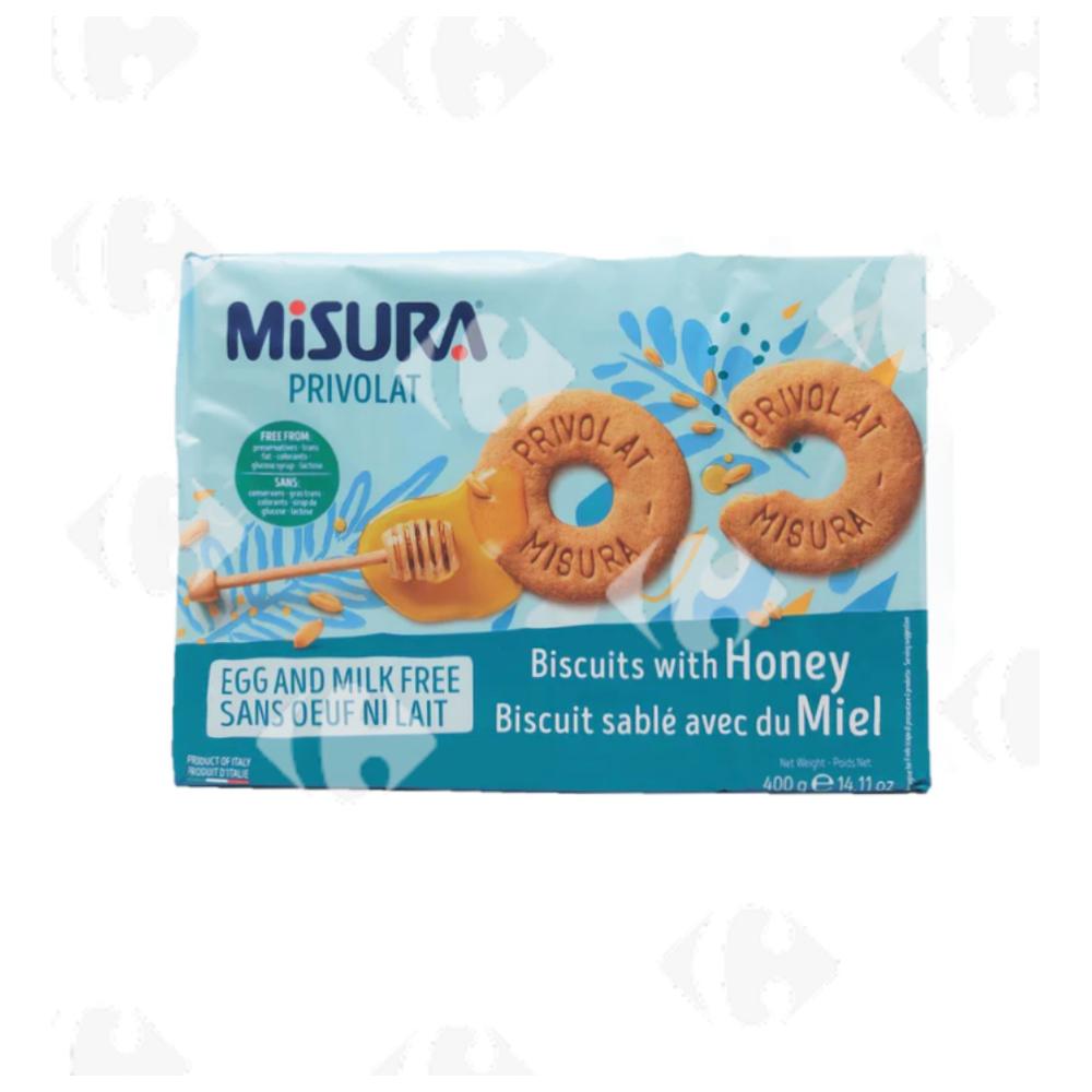 Biscuits Digestive Miel Italien Sans Œufs Sans Lait Misura 400g.