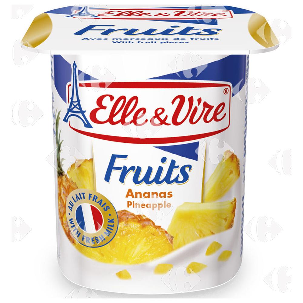 Dessert Lacté Ananas Elle Et Vire 125g.