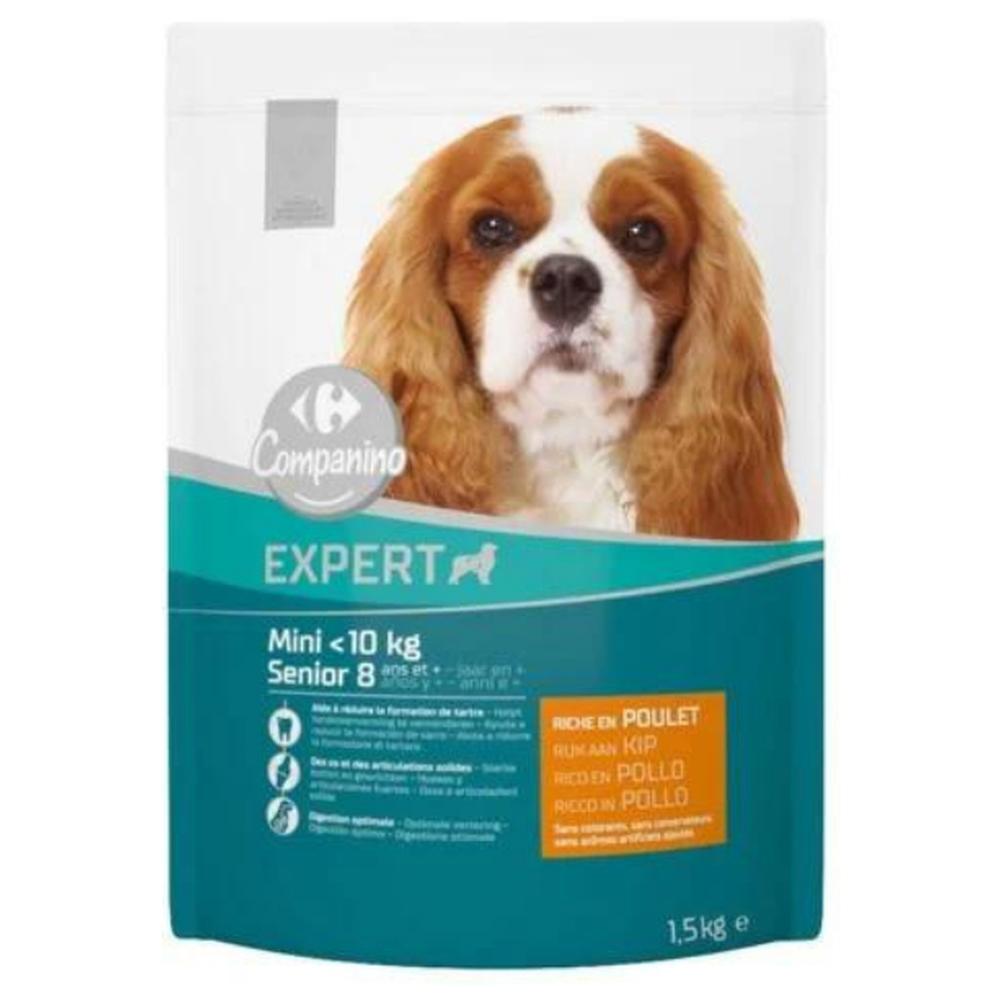 [704658] Croquettes pour Chien Senior Mini au Poulet Carrefour Companino 1,5kg