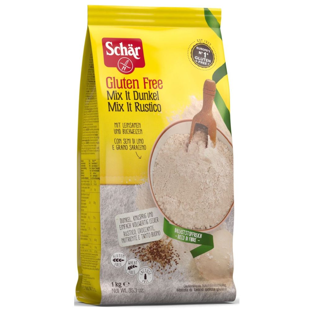 Farine Mix It Rustico Sans Gluten Schär 1000g.