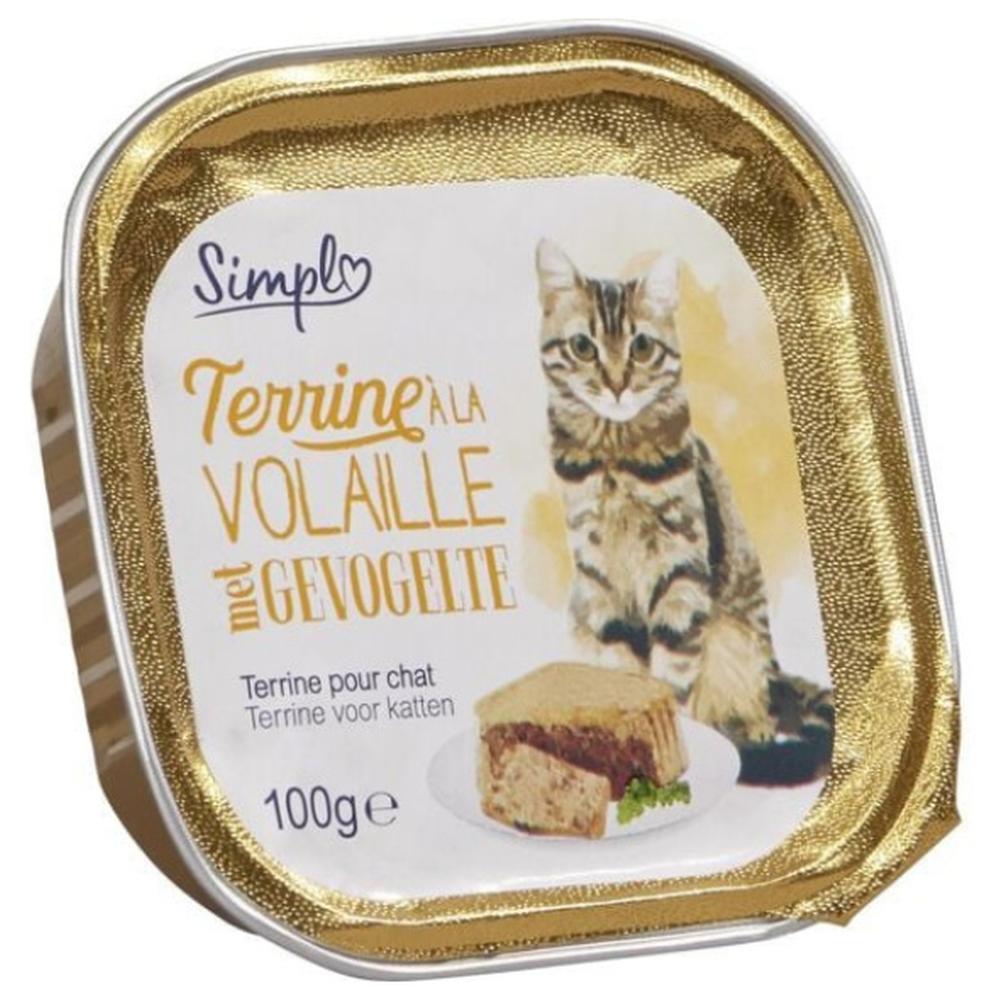 [375834] Pâtée pour Chat Adulte en Terrine à la Volaille Simpl 100g